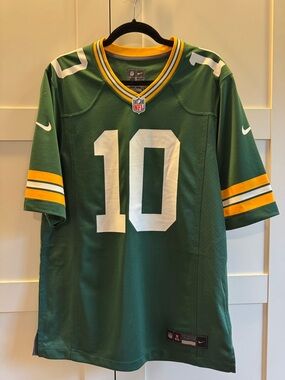 Nike Green and Yellow #10 Jordan Love Green Bay Packers Football Jersey